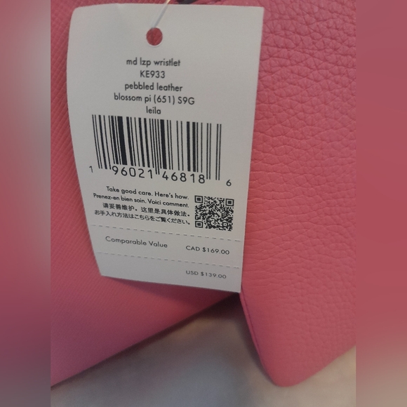 New Kate Spade Staci Medium Leather Tote & Leila 8"Med Wristlet Blossom Pink - Picture 4 of 16